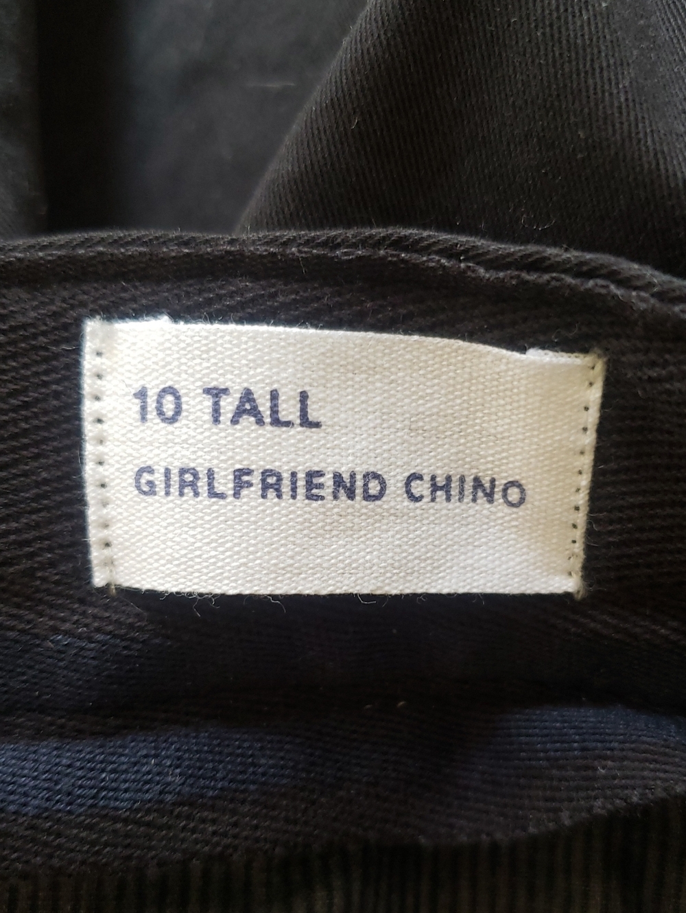 GAP Black Girlfriend Chino Pants Satin Tuxedo Stripe 10 Tall NWT - Picture 13 of 14
